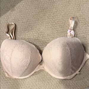 Victoria Secret Elegant Lace Women's Bra - Cream